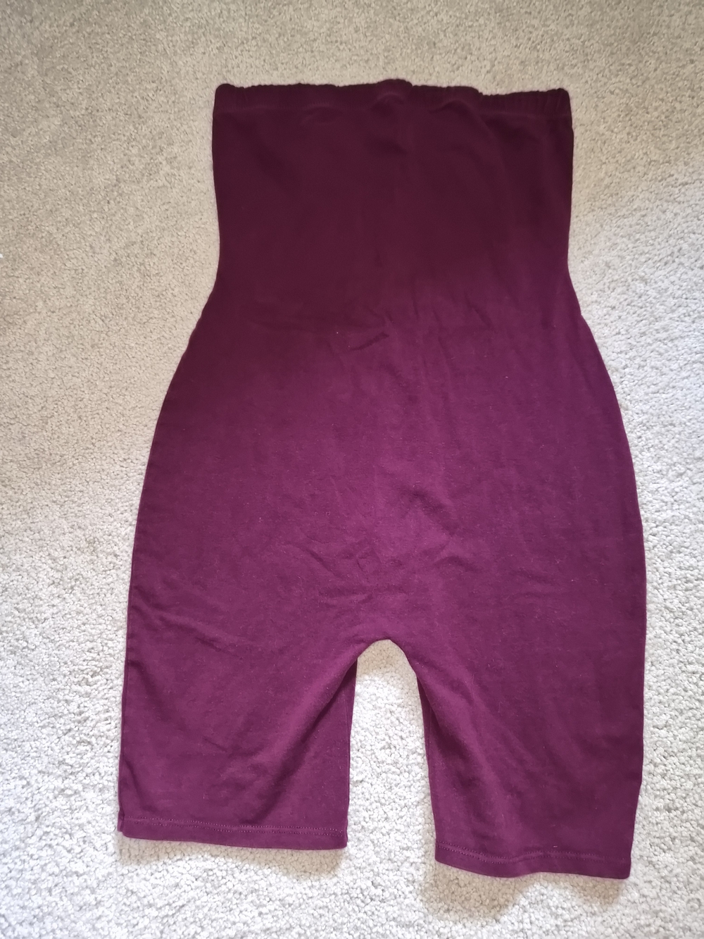 High-Waist Maroon Stretch Shapewear Shorts